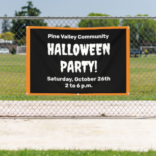 Personalised Halloween Party Banner
