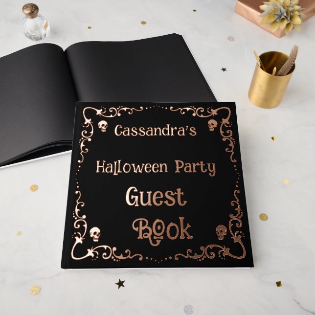 Personalised Halloween Party Guest Book (Front Open)