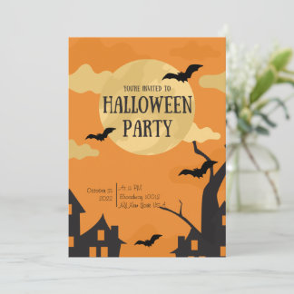 Personalised Halloween Party Invitation Card
