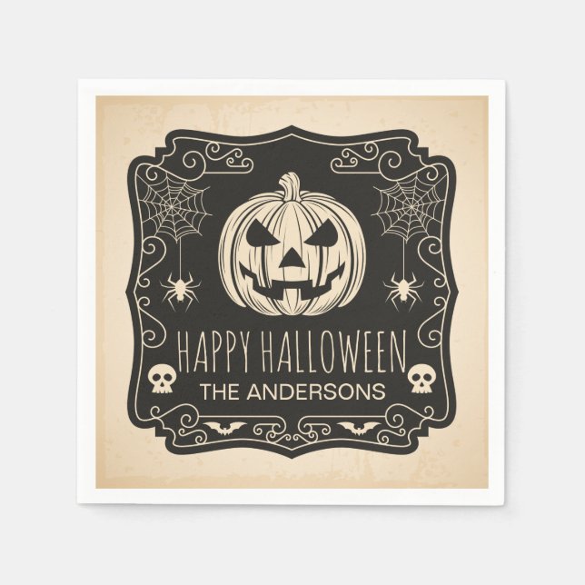 Personalised Halloween Party | Napkin (Front)