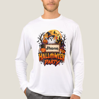 Personalised Halloween Party T-Shirt | Custom Name Tri-Blend Shirt