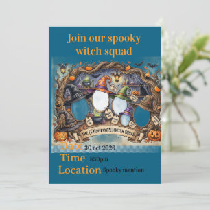 Personalised Halloween Photo Spooky Witch Invitation