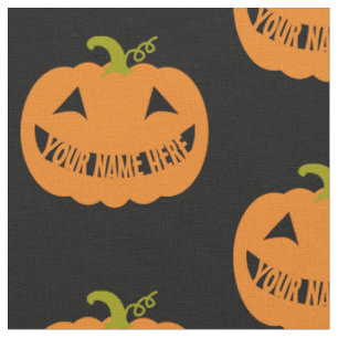 Personalised Halloween Pumpkin Fabric