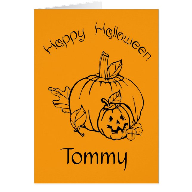Personalised Halloween Pumpkins (Front)