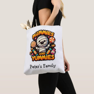 Personalised Halloween Pun Cute Mummy Tote Bag