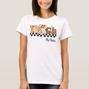 Personalised Halloween Teacher Name Ghost Pencil T-Shirt