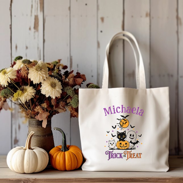 Personalised Halloween Trick Or Treat Bag (Creator Uploaded)