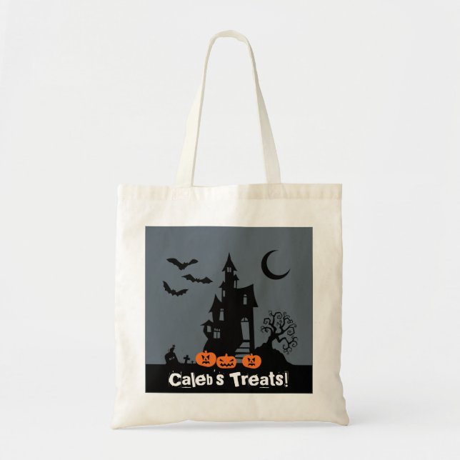 Personalised Halloween Trick or Treat Bag (Front)