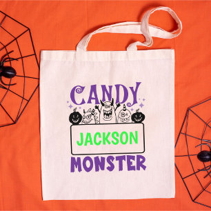 Personalised Halloween Trick or Treat Goodie  Tote Bag