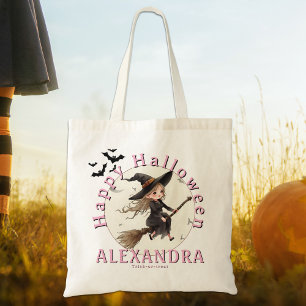 Personalised Halloween Witch Candy Tote Bag
