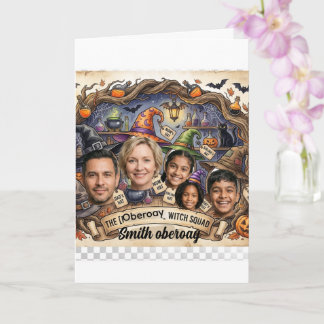 Personalised HalloweenSpooky Witch Squad Card