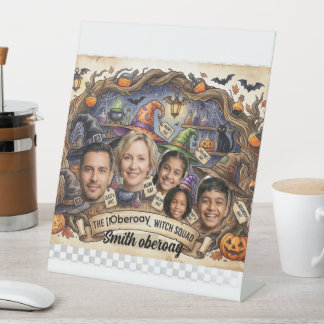 Personalised HalloweenSpooky Witch Squad Pedestal Sign
