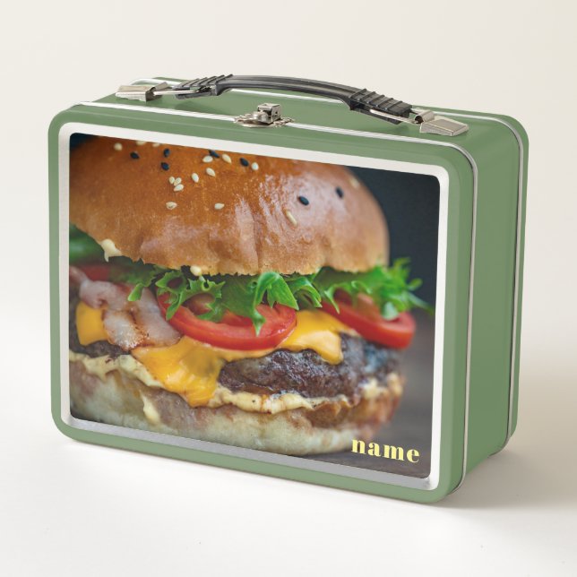 Personalised Hamburger Photo Lunch Box (Front)