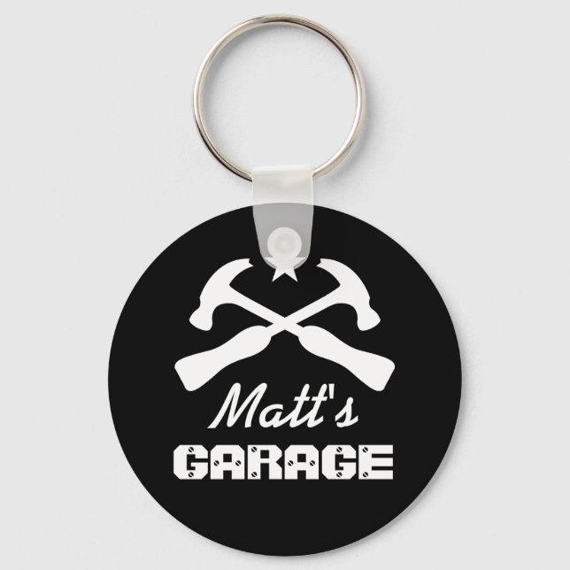 Personalised hammer tool keychain for men (Front)