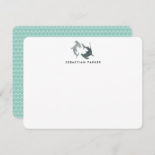 Personalised Hammerhead Shark Note Cards