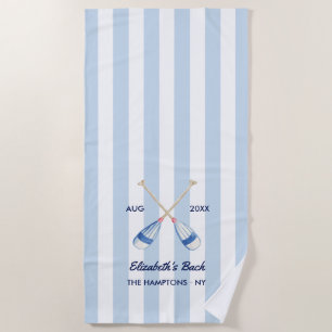 Personalised Hamptons Bachelorette Beach Towel