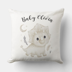 Personalised Hand-Drawn Dinosaur Nursery Pillow