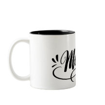 Personalised hand lettered mug with name Monica