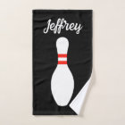 Personalised hand towel for bowling fans