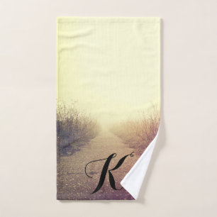 Personalised Hand Towel Sunrise Pathway Walkway Pa