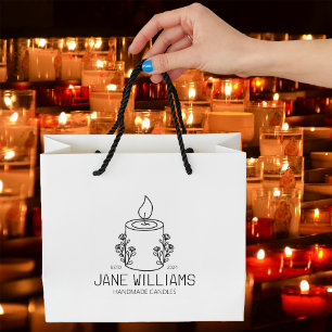 Personalised Handmade Candles, Large  Rubber Stamp