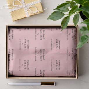 Personalised Handmade with Love Blush Pink Tissue Paper