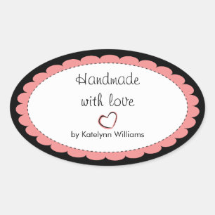 Personalised Handmade With Love Sticker Seals