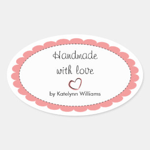 Personalised Handmade With Love Sticker Seals