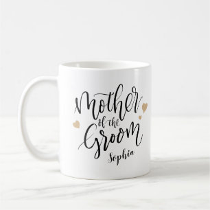 Personalised handwriting mother of the groom mugs