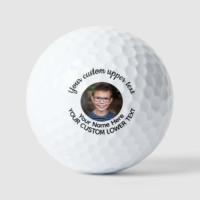 Personalised Handwritten Font 3-Line Golf Balls (Front)