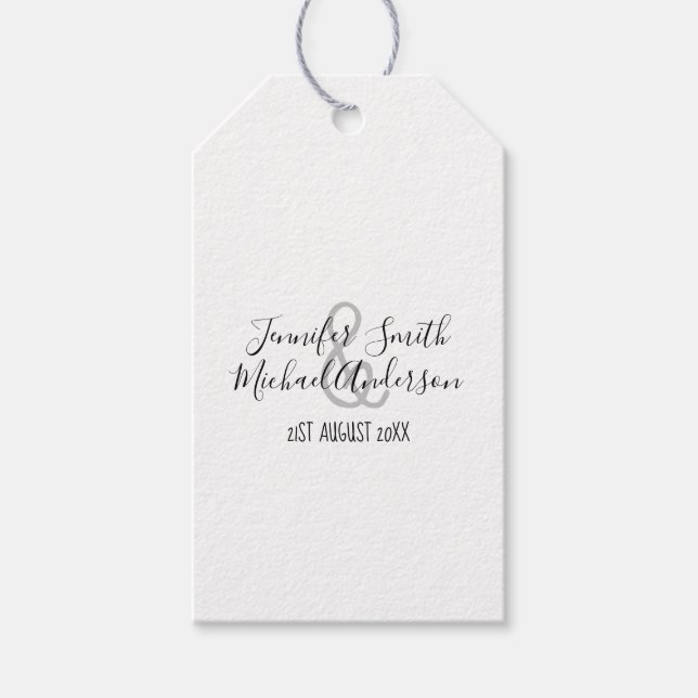 Personalised Handwritten Gift Tags Name Date (Front)