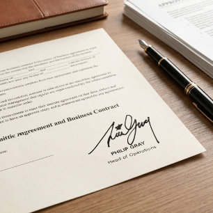 Personalised Handwritten Signature and Job Title Self-inking Stamp