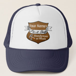 Personalised Handyman Fix-It Custom Name Trucker Hat