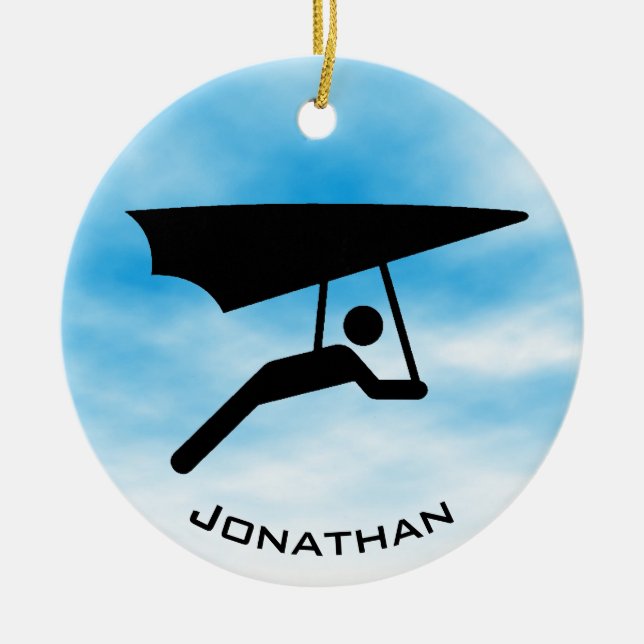 Personalised Hang Gliding Ornament (Front)