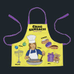 Personalised Hanukkah Kids Apron<br><div class="desc">Personalised Hanukkah Apron
All text can be edited.</div>