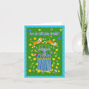 Personalised Hanukkah with Orange Tabby Cats!  Card