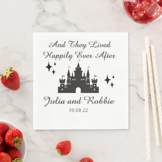 Personalised Happily Ever After Wedding Napkin