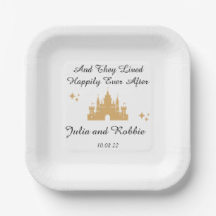 Personalised Happily Ever After Wedding Paper Plate