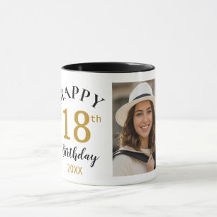 Personalised Happy 18th Birthday 5 Photo Collage Mug