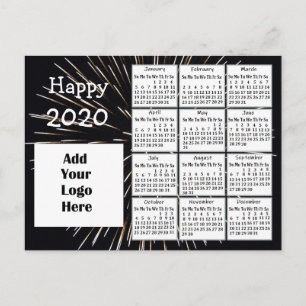 Personalised Happy 2020 New Year Personalised Postcard