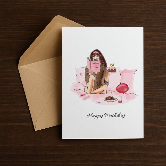 Personalised Happy 29th birthday  Holiday Card (Creator Uploaded)