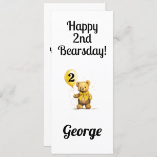 Personalised Happy 2nd Birthday Congratulations Card