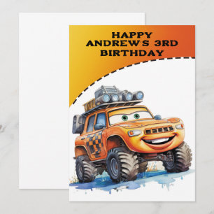 Personalised Happy 3rd Birthday card