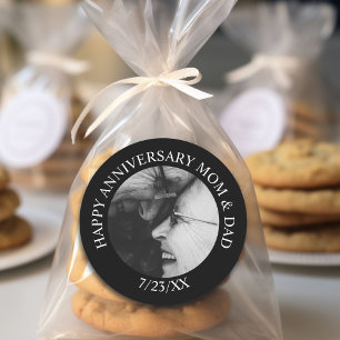 Personalised Happy Anniversary Classic Round Sticker