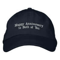 Personalised Happy Anniversary to Both of You Hat