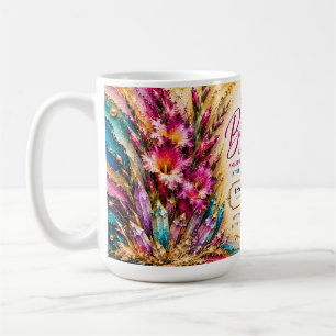 Personalised Happy Birthday™ August Birth Flower Coffee Mug