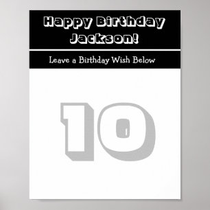 Personalised Happy Birthday Autographs Poster