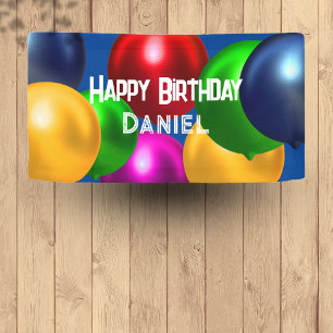 Personalised Happy Birthday Balloon Banner