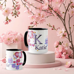 Personalised Happy Birthday Balloon Celebration Mu Mug