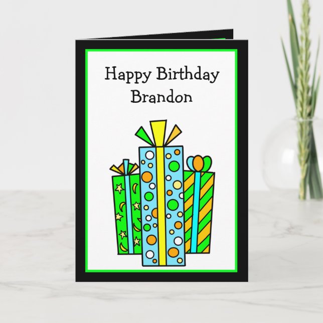 Personalised Happy Birthday Card (Front)